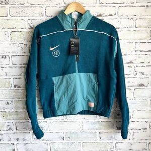 Nike FC Football Midlayer Zipped Training Sportswear Teal Jacket